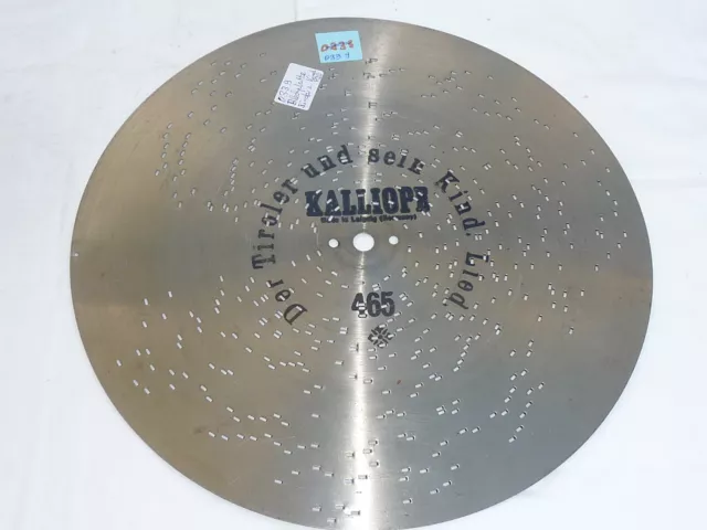 m 465 alte Blechplatte Kalliope Der Tiroler und sein Kind Ø 33,5 cm