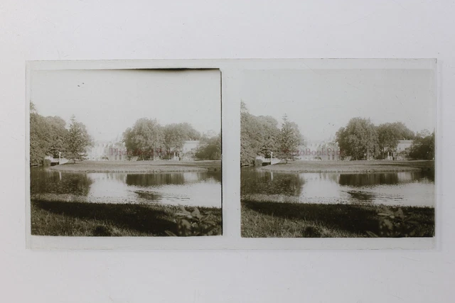 France Château Photo Stereo P50L2n2 Glass Plate Vintage c1930
