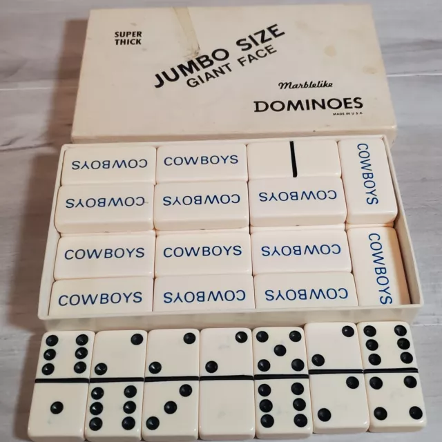 Vtg Puremco #1632 Jumbo Size Super Thick Giant Face Dominos Bakelite Marblelike Vtg Puremco #1632 Jumbo Size Super Thick Giant Face Dominos Bakelite Marblelike