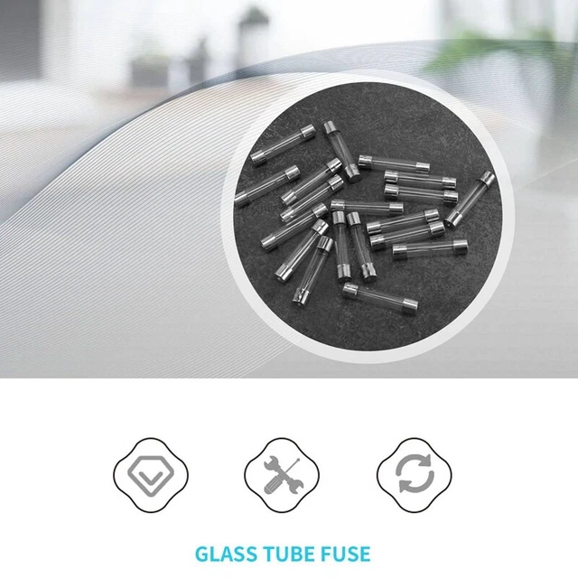 20 pieces Fusible de tube en verre a  rapide de 8A 8 amperes 250V 6 mm x 30 mmZ2 2