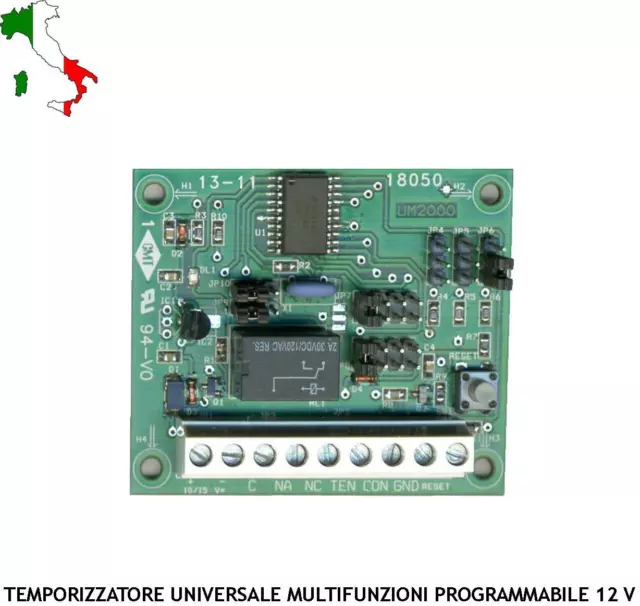 Contaimpulsi Temporizzato Tempo Uscita Tutto Programmabile Rele 1 Scambio 1 A 24