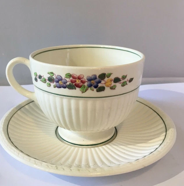 WEDGWOOD EDME GARDEN club tea Cup And Saucer pyrethums 8565 £12.00
