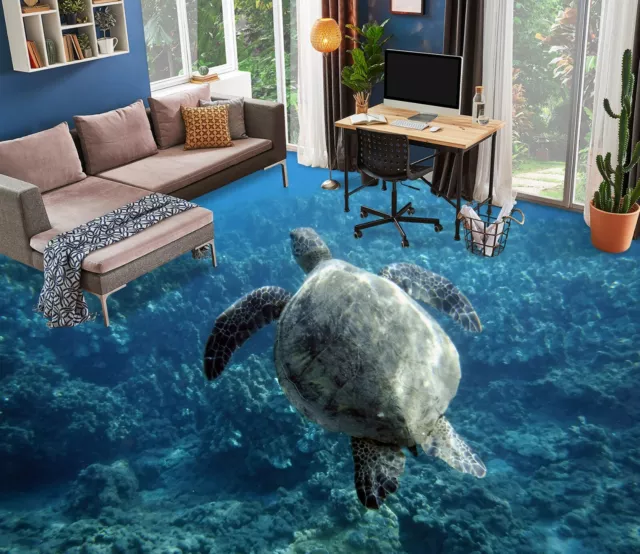 3D Sea Turtle SKE3161 Floor WallPaper Print Decal Epoxy Floor Deco Kay