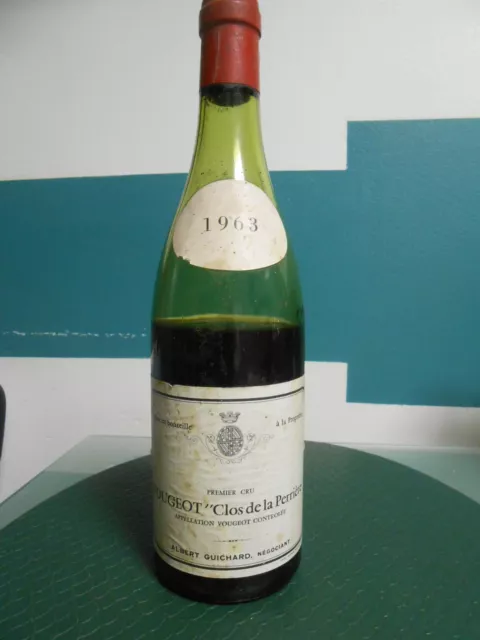 Ancien Vin 1Er Cru   Vougeot Clos De La Perriere  1963