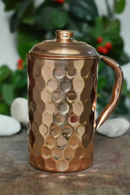 COFFRET CADEAU EN cuivre pur composé de 1 pichet et verre avec boîte  cadeau EUR 67,82 - PicClick FR