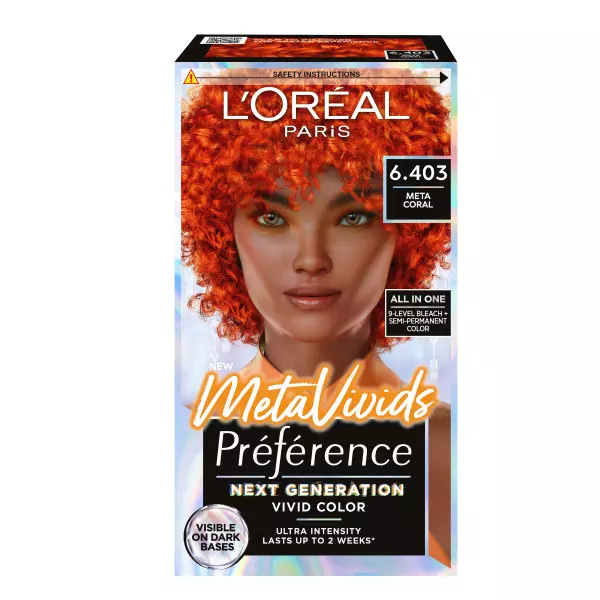 L'OREAL Paris Preference Meta Vivids Semi-Permanent Hair Colour NEW Coral 6.403