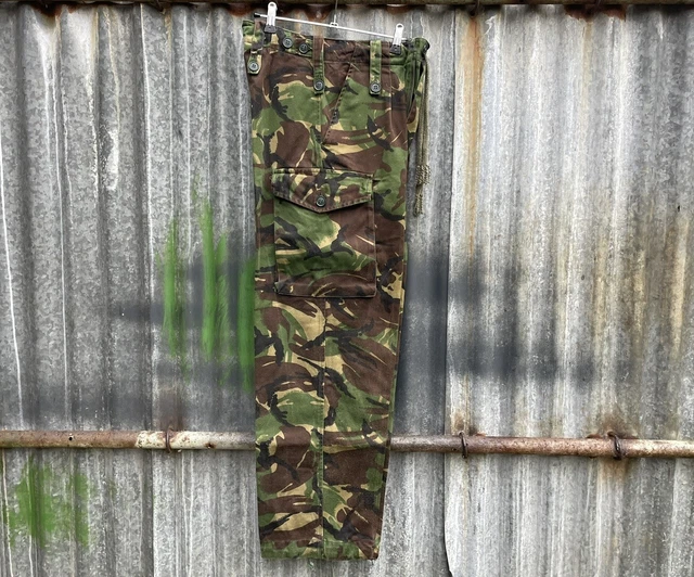 1990'S VINTAGE BRITISH ARMY TEMPERATE PATTERN DPM COMBAT TROUSERS 75/76 ...