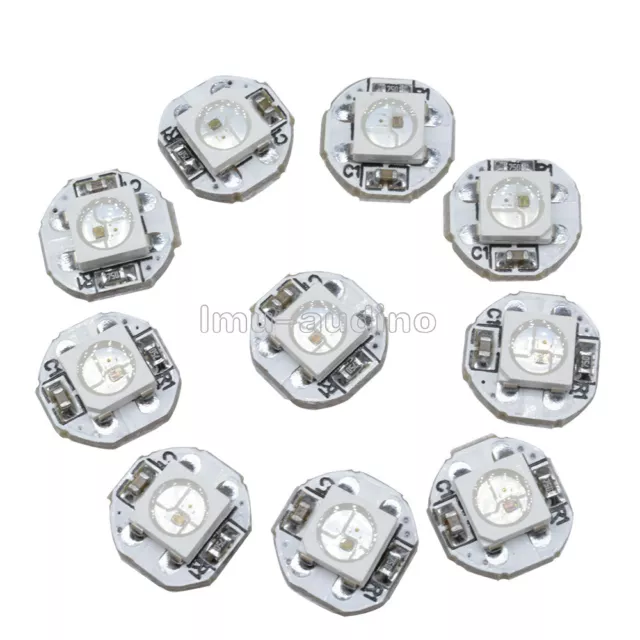 10PCS 5V Mini PCB Board WS2812B WS2811 IC SMD 5050 RGB LED Light Sample 10mmx3mm