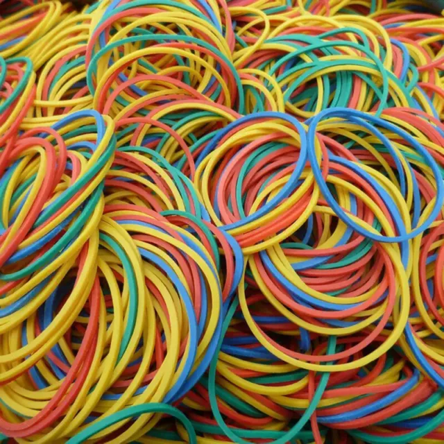 500g Strong Elastic Rubber Bands Assorted Colours Sizes Home, School and Office