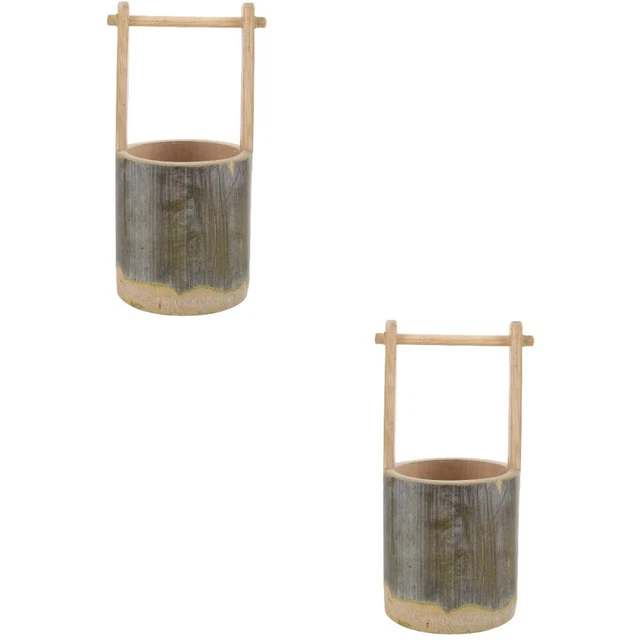 2x extérieur pot de fleurs pot de plante suspendu pour extérieur maison