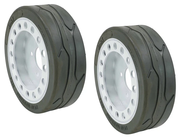Aftermarket Skyjack Scissor Lift Wheel Assembly - 125785, Ribbed, Mould On, 16" O.D., 5 Hole, For SJIII 3220/3226/3229/4626/4632