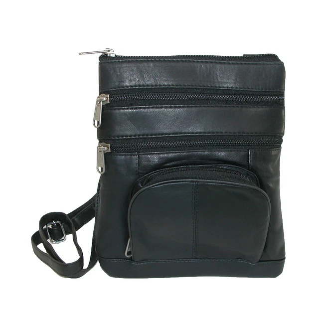Neuf Cuir Impressions Femmes Multi Poche Organisateur Sac Bandoulière