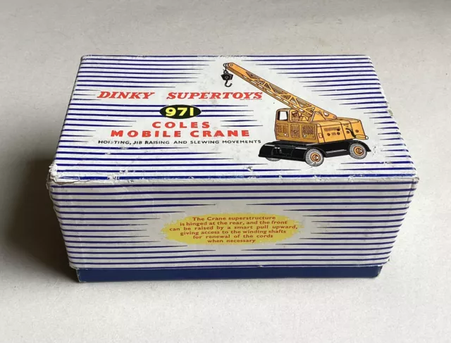 DINKY No.971 Coles Mobile Crane, ORIGINAL BOX ONLY (Date Stamped 1955)