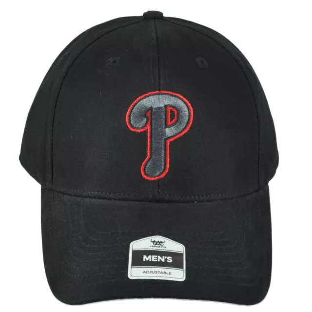 MLB Fan Favorite Philadelphia Phillies Nero Uomo Strutturato Regolabile Cappello