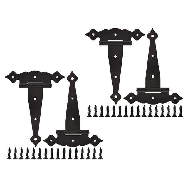 Heavy Duty Gate Hinges 8Inch Strap Hinges Shed Door Hinges Barn Door Hinges F5P3