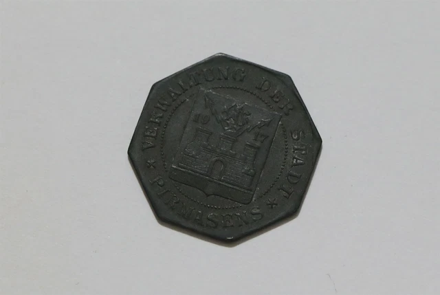 Germany War Money Token 10 Pfennig Pirmasens Zinc B34 #Z672