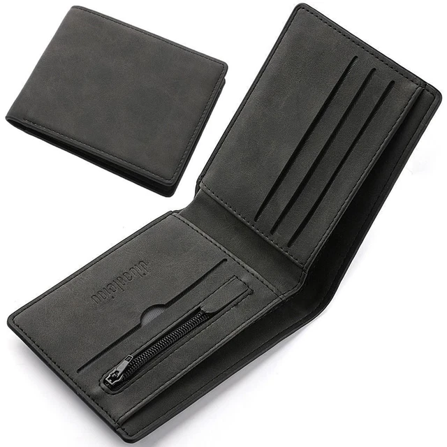 Portefeuille Pochette Homme Avec Bracelet Cuir - Grand Capacité Organisateur Cartes - Style Vintage