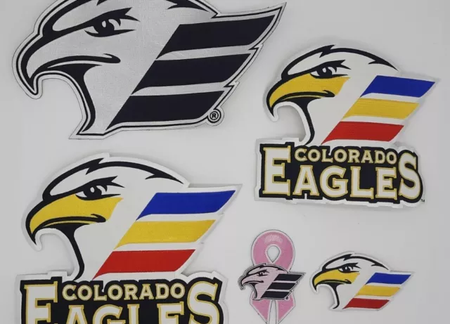 5X Colorado Eagles Hockey CHL Patch  Iron On Lot Set Minor League