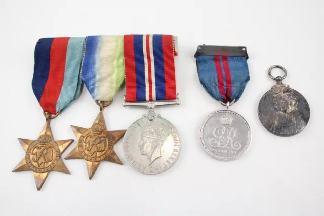 Medals x 5 inc. WW2 Atlantic Star Group, 1911 Coronation 1935 Jubilee