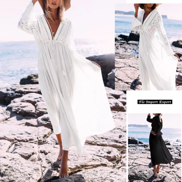 VESTITO LUNGO DONNA Caftano Copricostume Woman Maxi Dress Cover Up COV0052 EUR 29 90 PicClick IT