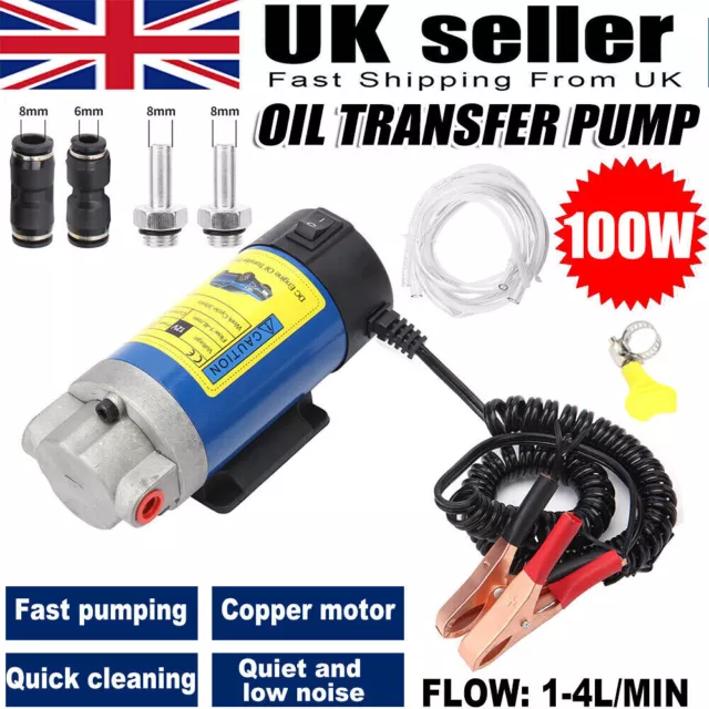 12V Electric Car Oil Extractor Pump For Transfer Fluid Engine Vacuum with Hose