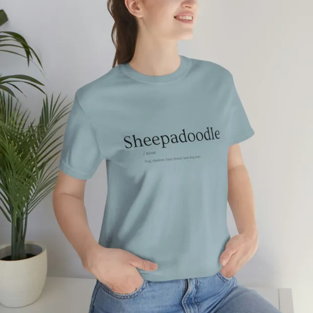 Sheepadoodle Dog T-Shirt Definition, Doodle Shirt Mom Tee, Tshirt