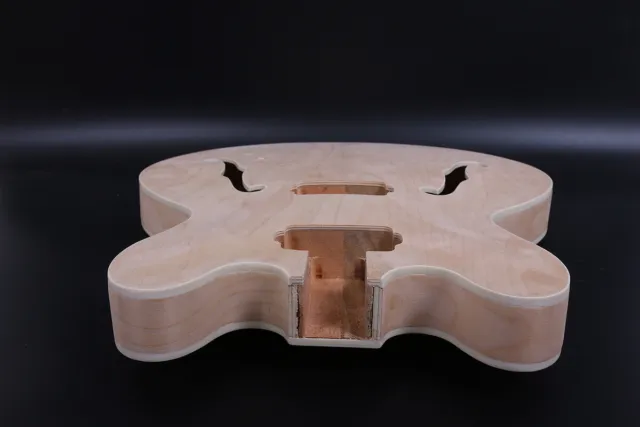 DIY Semi-Hollow Electric Guitar Body Multi-layer Solid wood Arched top 335 style 3
