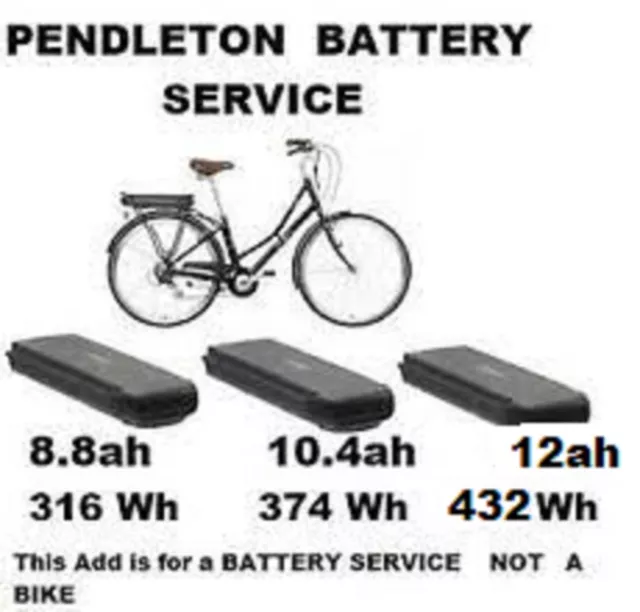PENDLETON Somerby electric bike BATTERY SERVICE UP GRADE 8 10.4 12
