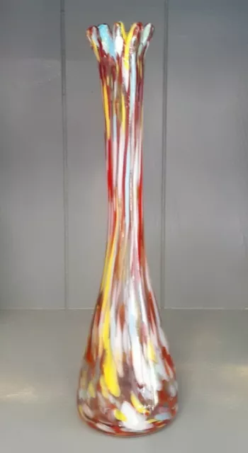 Vintage Blown Art Glass Bud Vase Del Coronado Nasco Products Japan Colors Swung