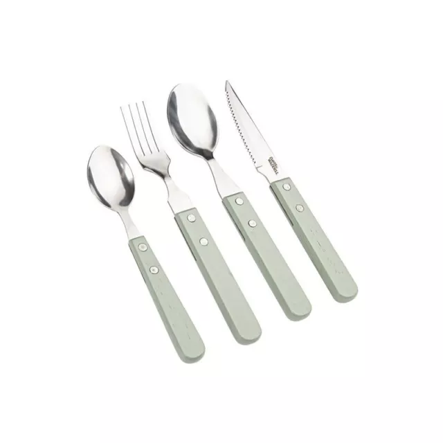 Davis &amp; Waddell - Manor 16pc Green/Stainless Steel Cutlery Set