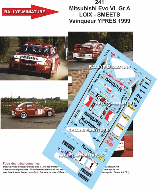 Décalcomanies 1/43 Renault Clio S1600 Loix Ypres Rally 2002 - Réf. 0461, Neuf