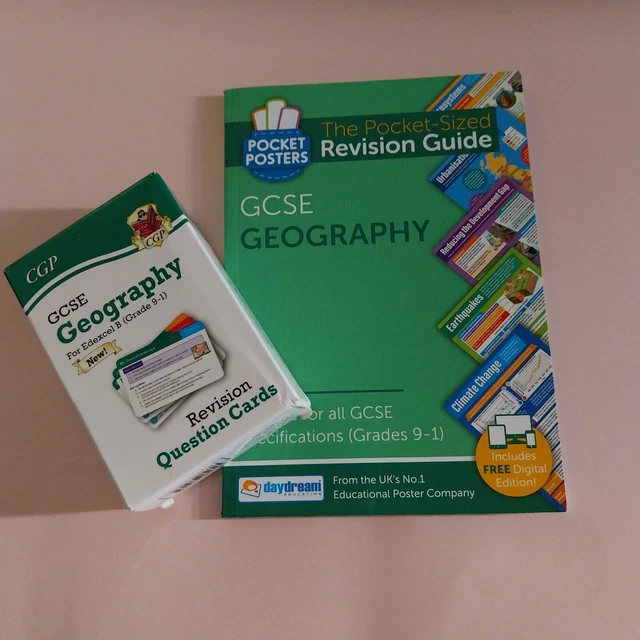 GCSE GEOGRAPHY FLASHCARDS And Pocket Poster Revision Book Revision