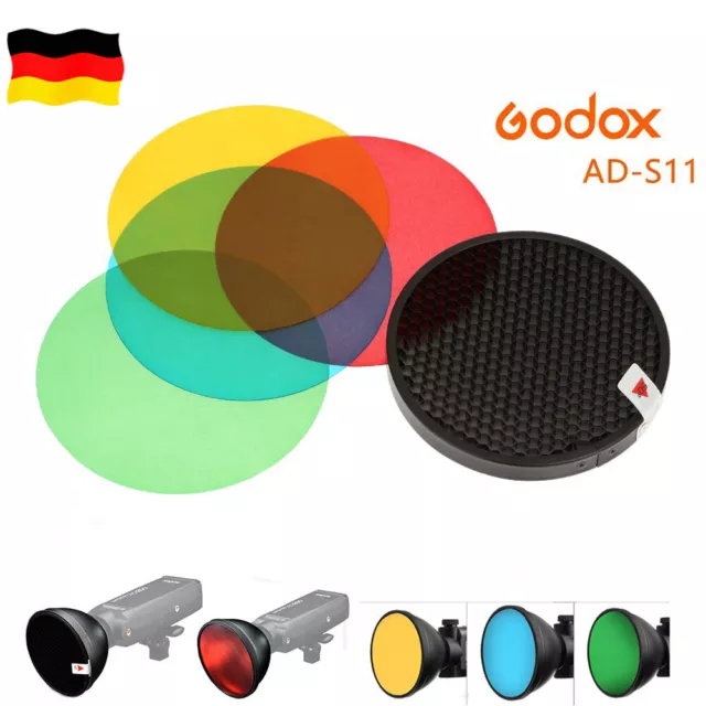 Godox AD-S11 Farbe Filter Gel Pack für Godox Blitz AD200 AD200Pro AD360II