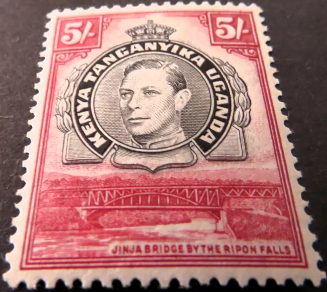 Kenya Uganda Tanganyika - 1 Stamp George VI - 5/ Red & Black - SG: 148b - MVLH