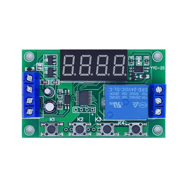 Cro5 Timer Module DC5/12/24V CYCLE TIMER Programmable Relay Module Timer Relay with LED ...