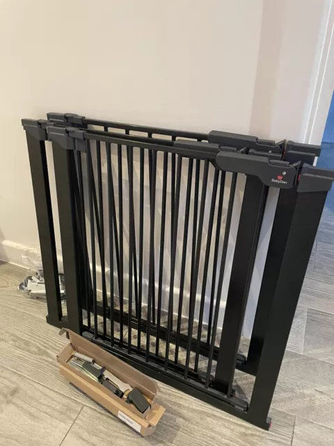 3 x BabyDan Premier Pressure Fit Baby Gate Child Stair Gate 73.5-119.3cm Black