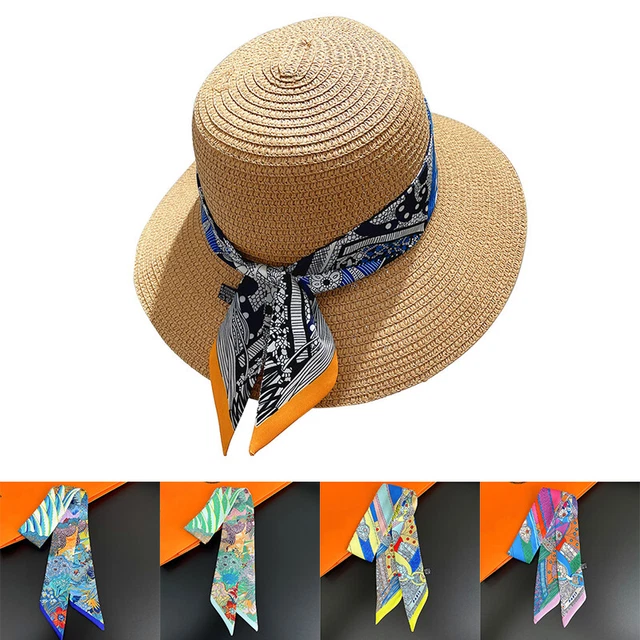 Sciarpa donna a righe animale stretta piccola lunga raso cintura cappello fiocco craw A