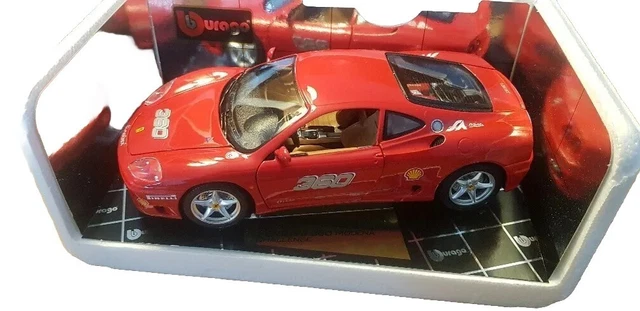 Miniature de collection : FERRARI 360 MODENA CHALLENGE  1/18 BURAGO 3378 ( S28 )