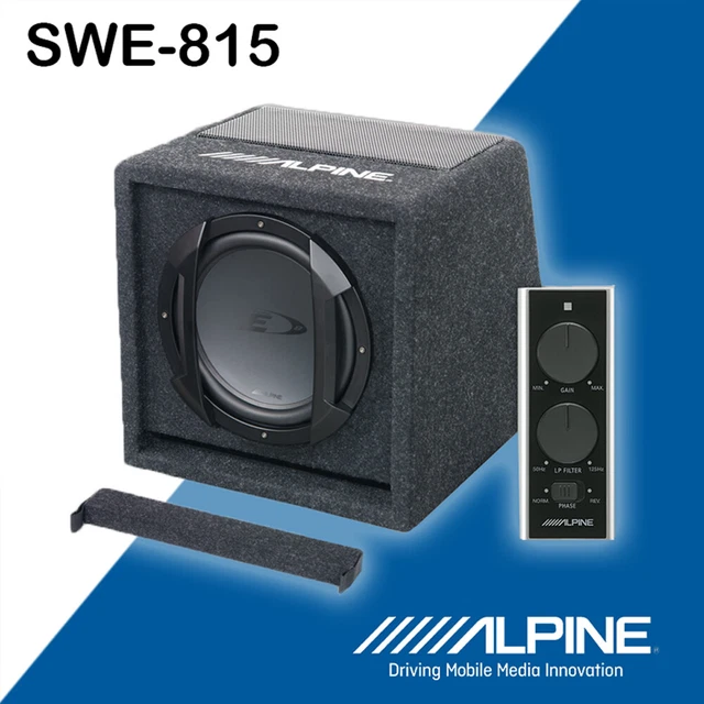 Alpine SWE-815 - 8" 20cm Active Bass Tube Subwoofer Amplified 300W Bass Package