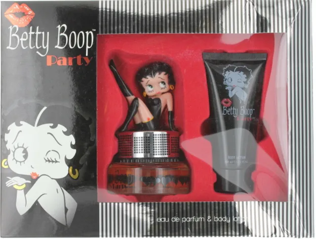 Party Betty by Betty Boop for Women Set-EDP Spray 2.5oz+Body Lotion 3.4oz - SW