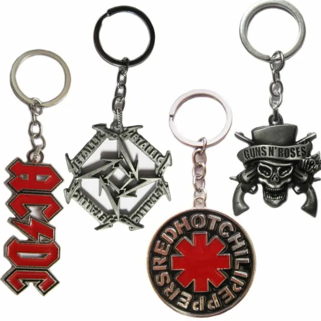 AC DC / Guns N' Roses / RHCP Red Hot Chili Peppers keyring / keychain for keys