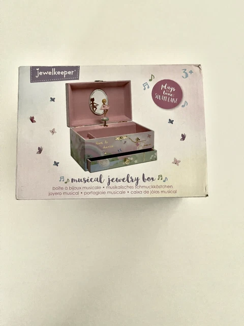 Jewelkeeper Girl's Musical Jewelry Storage Box with Pullout Drawer, Rainbow and