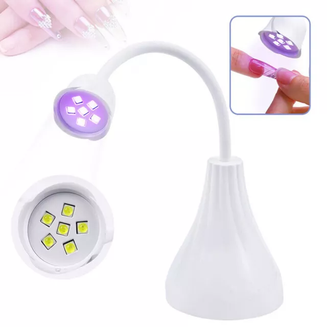 Lampe à ongles LED UV USB, mini lotus mains libres lumière rotative sèche