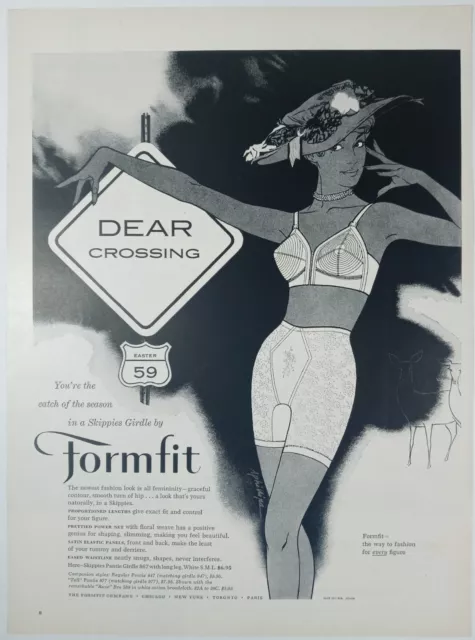 1957 WOMEN'S SKIPPIES by formfit panty 815 girdle garters romance