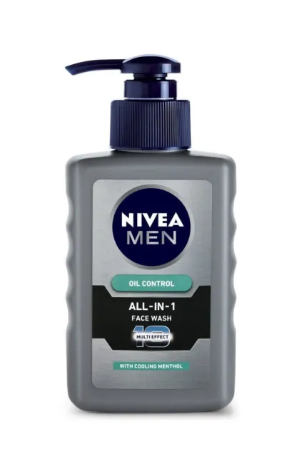 Nivea Men Oil Control All In One Face Wash Pump, 150 ml  free shipping