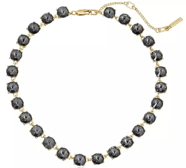 Kenneth Cole New York Gold-Tone Black Faceted Stone Statement Party Necklace $58