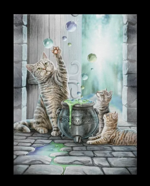 Kleine Leinwand mit Katze - Hubble Bubble - Lisa Parker Bild Poster Wanddeko