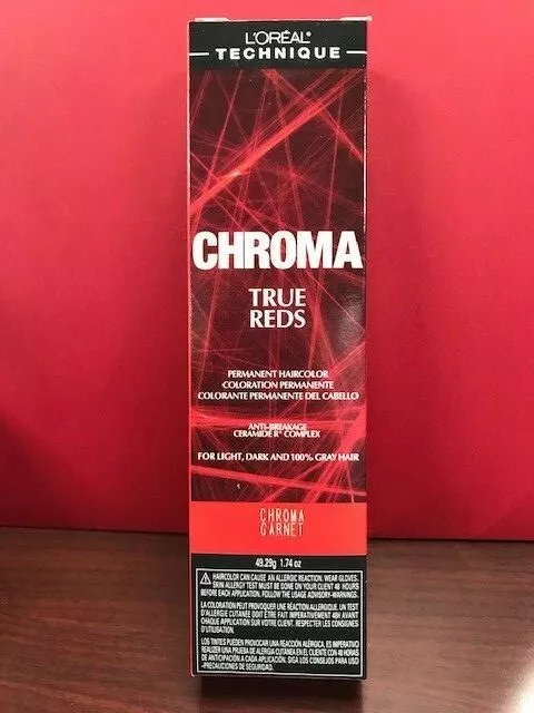Loreal Technique Chroma True Reds Perm. Haircolor Garnet 1.74oz