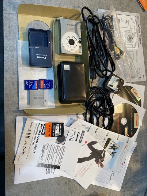 Cannon Ixus 70 digital camera Boxed With Leads Paperwork Charger SD Cards 2xcase