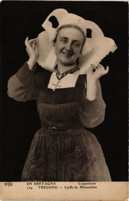 CPA France - Folklore - Bretagne - Tregung - Coiffe de Mousseline (773447)